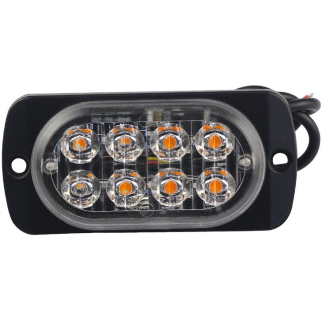 Luz estroboscópica de advertencia de recuperación de 8 LED para automóvil Señal de emergencia automática Niebla intermitente amarilla