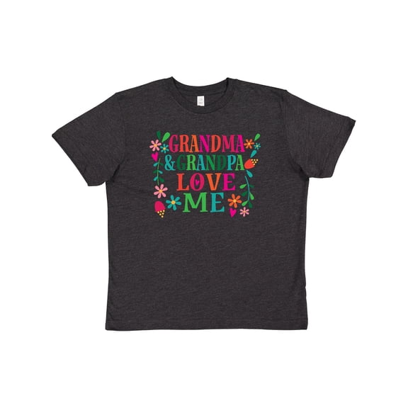 Inktastic Grandma Grandpa Love Me Girls Youth T-Shirt