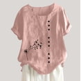 thumbnail image 2 of LYXSSBYX Clearance Plus Size Womens Shirts Women's Summer Casual Short Sleeve Printing Loose Shirt Tops, 2 of 5