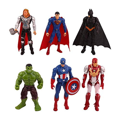 12 Pcs Avengers Hulk Iron Man Action Figure Super Hero PVC Toy Doll Gift Collect 