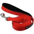 thumbnail image 2 of Dogs My Love 6ft Long Neoprene Padded Handle Nylon Leash 4 Sizes Red (XLarge - 1" Wide), 2 of 2
