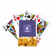 K Potassium Checal Element chem Gold Playing Card Classic Game