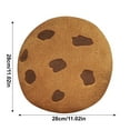 thumbnail image 3 of Chocolate Chip Cookie Shaped Throw Pillow, Realistic Design With Clear Patterns On Edges For Living Room Sofa, Comfortable And Versatile Decorative Cushion For Home Decoration, 3 of 8