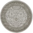 thumbnail image 1 of Unique Loom La Jolla Collection Farmhouse, Contemporary, Botanical, Traditional, Vintage Area Rug, 3 ft 3 in, Light Gray/Dark Gray, 1 of 10