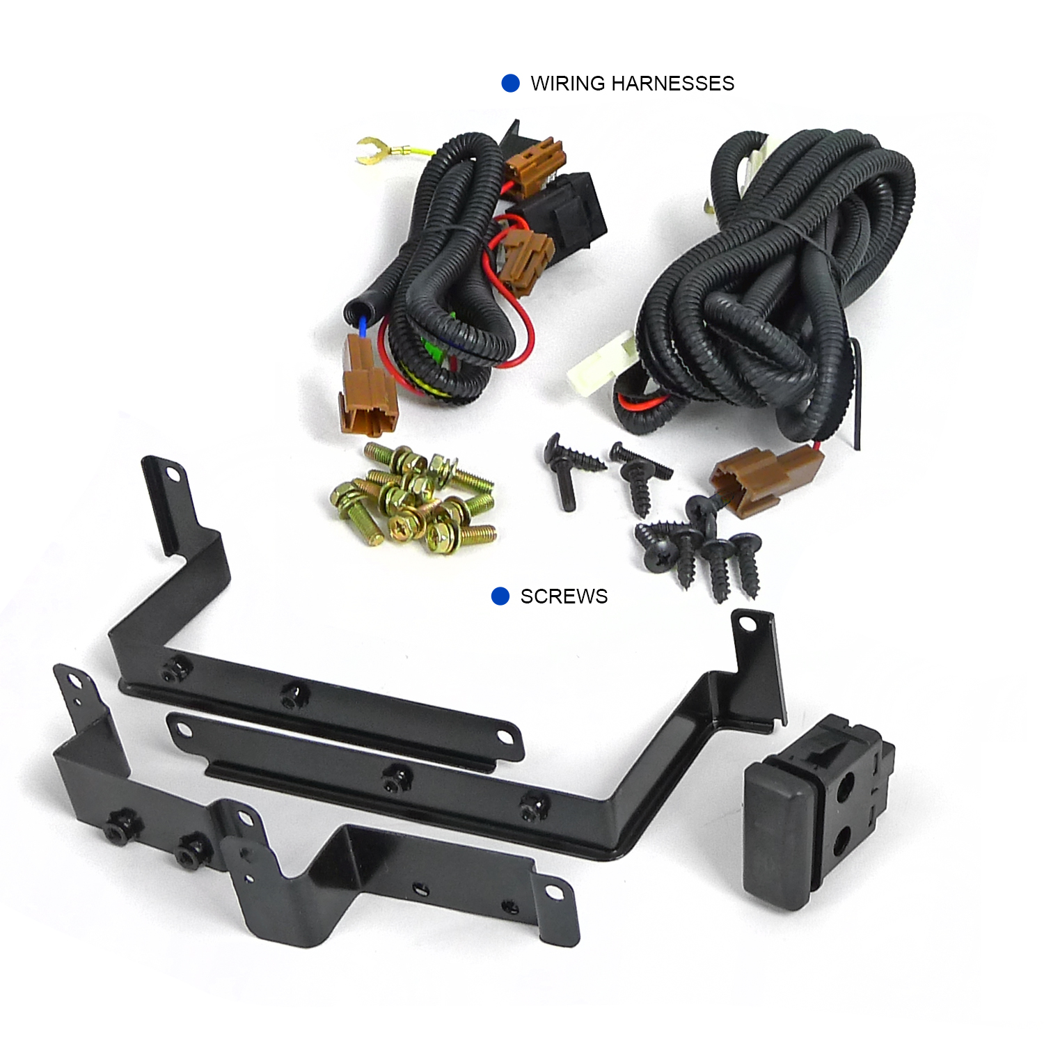 Motor-1 Crystal Clear Fog Light Kit W/ Switch & Harness For 01-03 Honda Civic – DOT/SAE