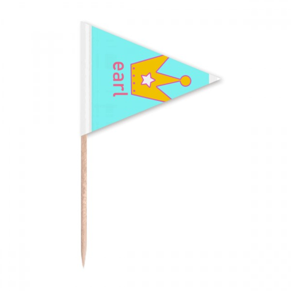 Earl Astrid Stephanie Diadem Cure-Dent Triangle Toppers de Cupcake Drapeau