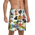 thumbnail image 2 of Logiee Collage of pretty dogs Print Men's Pajama Shorts with Drawstring & Pockets,Sleep Shorts for Men,Sleepwear Bottoms,Elastic Waistband Loungewear-XX-Large, 2 of 6