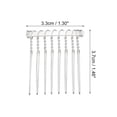 thumbnail image 3 of 4 Pcs No Slip Hair Side Combs Accessories, Metal, Silver Tone, 1.3", 3 of 5