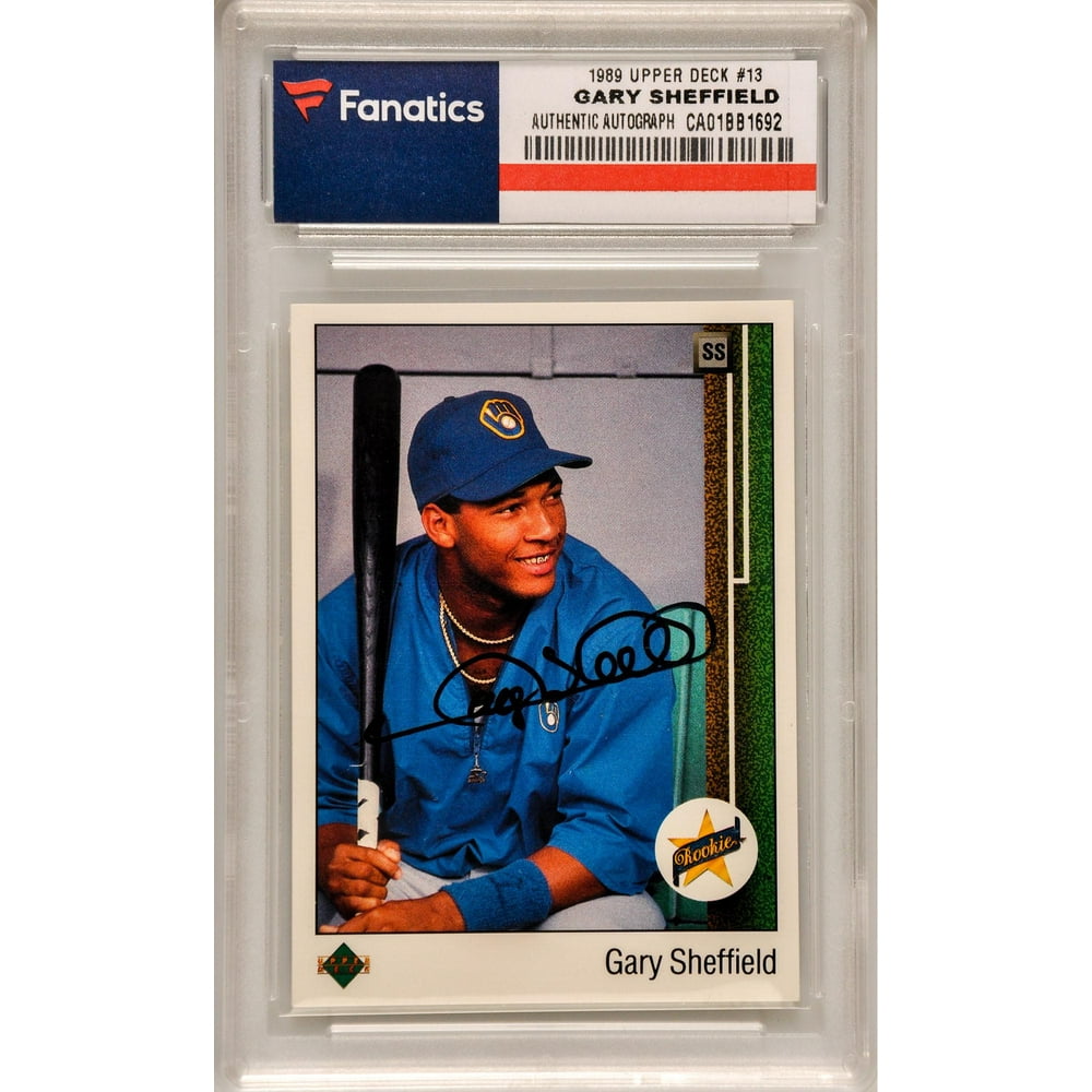 Gary Sheffield Milwaukee Brewers Autographed 1989 Upper