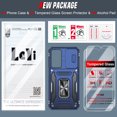 thumbnail image 3 of LeYi for Galaxy A25 5G Phone Case, A25 5G Case with 2 Pack Screen Protectors, Heavy Duty Armor Case with Slide Camera Cover & Magnetic 360 Rotatable Ring Kickstand for Samsung A25, Alpine, Blue, 3 of 8
