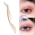 thumbnail image 3 of Pinza de pestañas Herramienta aplicadora de pinza de precisión profesional Fácil aplicación y eliminación de pestañas para salón de maquillaje Amigas dorado Baoblaze Pinza de pestañas, 3 of 5
