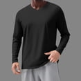 thumbnail image 2 of Dry Fit Long Sleeve Shirt for Men, Solid Color, Lightw8, Breathable, Pullover Top, Polyester Spandex, 1 Pc, 2 of 8