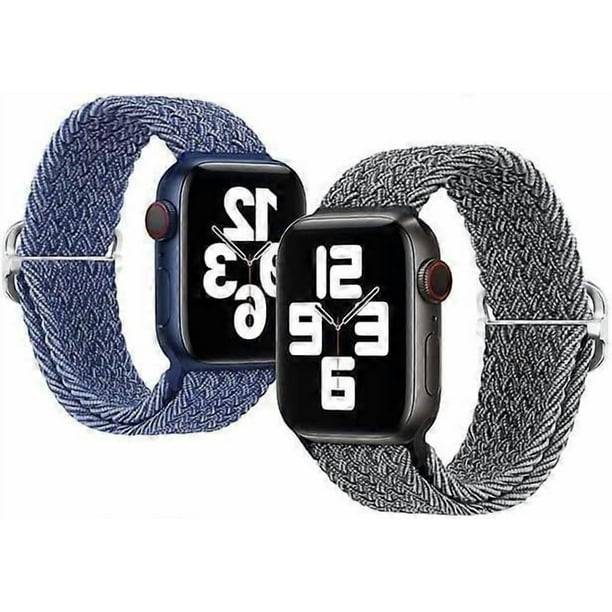 Watch Bands Compatible with Apple Watch Straps 38MM 40MM 41MM, Solo Loop Elastic Braided Sport Adjustable 8/SE/7/6/5/4/3/2/1 -2 Packs