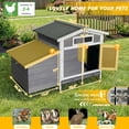 thumbnail image 2 of Aukfa Chicken Coop Wooden Chicken Cage with Free-Range Door, Nesting Box&Weatherproof for Outdoor Farm, Backyard, 2 of 9