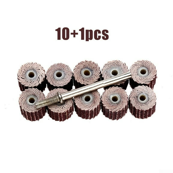 10pcs 1 80-600Grit Flap Wheel Disc Sanding Drill Abrasive Sandpaper Polishing
