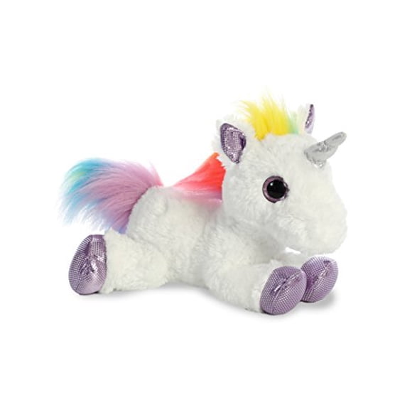 Aurora World Flopsie Plush Toy Animal, Rainbow Unicorn, 12"