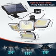 thumbnail image 6 of Belita Amy 333 LED Solar Security Lights 4 Adjustable Heads, 3500LM, Waterproof, 16ft Cord, 6 of 10