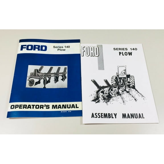 Ford Series 140 Plow Operators Owners Assembly Manual Set