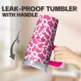 thumbnail image 5 of 20oz Stainless Steel Travel Cup with Handle, Geometric Design Double Wall Insulated Tumbler Leak-Proof Lid with Straw, 5 of 5