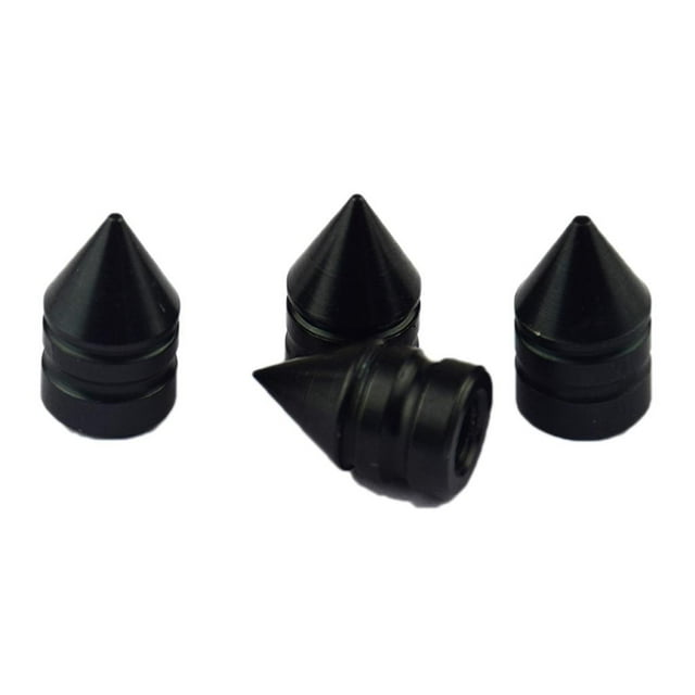 Vástago de Rueda de Aluminio de 4 Piezas/válvula de Llanta/eje de Rueda Negro