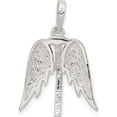 thumbnail image 3 of Sterling Silver Polished Wings And Cross Pendant (28 X 19) Made In India qc9138, 3 of 5