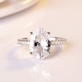 thumbnail image 2 of Platinum Simple Simulation Diamond Ring Dove Egg Plating, 2 of 5
