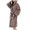 Brown, variant on Yufatyle Womens Striped Hooded Plush Robes Winter Warm Long Bathrobe Soft Comfy Homewear SleepwearBlue PJ