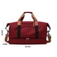 thumbnail image 3 of Bolsa de viaje con compartimento para zapatos, gran capacidad, roja, 3 of 6