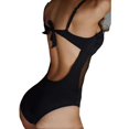 thumbnail image 4 of Traje de baño de una pieza de bikini para mujer, traje de baño de malla sexy con costuras, bikini hueco, 4 of 5