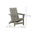 thumbnail image 5 of Adirondack Chair with Plastic Frame and Slatted Design Gray - Saltoro Sherpi, 5 of 5