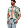 thumbnail image 1 of Mens Summer Tropical Shirts Short Sleeve Button Down Aloha Hawaiian Shirts, 1 of 7