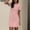 Pink, variant on Womens Casual Summer Dress Round Neck Short Sleeve Beach Dress Casual Dress Shirt Dress Summer Dress with Sleeves Women Dress Summer V Neck Dress for Women Summer Dresses with Pockets Casual Womens