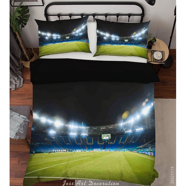 3D Rome Football Field Spectator Seats Lamplight Quilt Cover Set Bedding Set