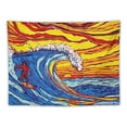 thumbnail image 5 of Chilfamy  Sunset Surfer Ocean Wave Surf Tapestry Wall Hanging  50x40inch, 5 of 6