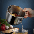 thumbnail image 4 of Stainless Steel Fat Separator 1L/4 Cup, Grease Separator with Strainer and Glass Lid, Soup Oil Separator Cup, 4 of 5