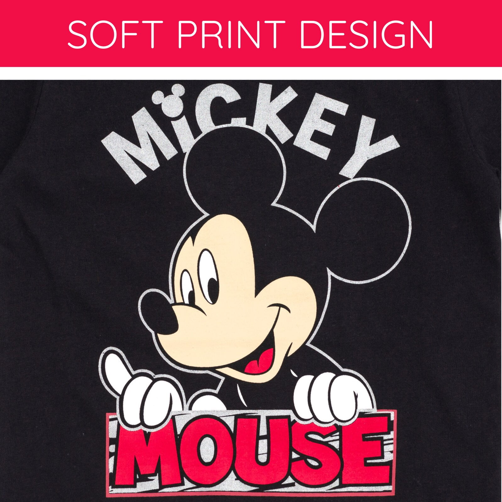 Disney Mickey Mouse Infant Baby Boys T-Shirt and Mesh Shorts Outfit Set Infant to Little Kid