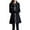 Black, variant on Women Winter Warm Outwear Wool Lapel Trench ParkaCoat Jacket Overcoat StylsihWi