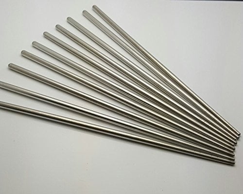 10 Pcs (5 Pairs) High Quality Tapered Silver Stainless Steel Chopsticks