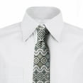 thumbnail image 2 of Ethnic Necktie, Geometric Art, Dress Tie, 3.7", Sage Green Seafoam, by Ambesonne, 2 of 3