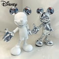 thumbnail image 2 of 20/29cm Disney Mickey Mouse Figures Cartoon Resin Welcome Pose Mickey Action Figurines Anime Collection Model Dolls Children Toy Gao Jinjia LED, 2 of 2