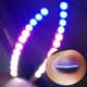 thumbnail image 2 of Pestañas postizas con luz LED, resistentes al agua, brillantes, encantadoras, para maquillaje, fiestas, clubes, bares, Halloween, Navidad, Año Nuevo, maquillaje, pestañas, 2 of 5