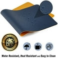 thumbnail image 3 of Chainplus Eco-Friendly Double-Sided Office Desk Mat Mouse Pad Smooth Surface Soft Easy Clean Waterproof PU Leather Desk Protector for Office/Home Gaming (80*40cm), 3 of 6