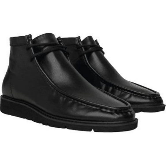 Men's TAYNO Wallabee Chukka Boots Mojave Smooth Leather Light Weight  Black