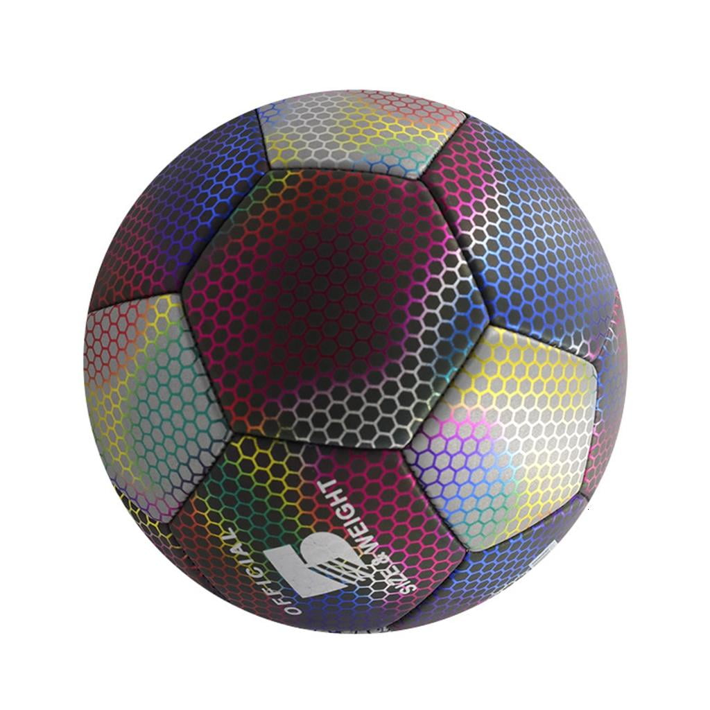 Yihuala Reflective Football Night Outdoor Sports Glowing Standard Soccer Luminously Colorful Soccer for Training