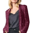 thumbnail image 2 of Pyhlmscde Women's Sequin Jackets Open Front Jacket Casual Long Sleeve Sparkly Cardigan Coat With S XXL, casual chic outfits for women, womens blazers dressy casual, jackets for women, 2 of 4