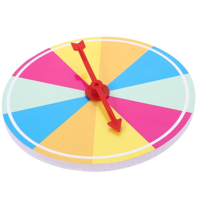 OULII DIY Prize Wheel for Parties and Events Made of Plastic Multi Color Rotating Fun Game Prop 7.9 Inches