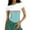 Mint Green, variant on Molidfa women's color block crew neck short sleeve ribbed slim fit casual blouse