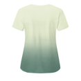 thumbnail image 3 of JUNWELL Clearance 2024!  Women‘s Working Uniform Nursing Uniform With Two Pockets Scrubs Top Gradient Color Short Sleeve V-neck Tee, 3 of 3