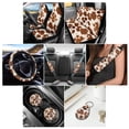 thumbnail image 2 of Renewold Car Seat Covers Full Set 11 PCS, Universal Car Interior Accessories with Steering Wheel Seat Belt Covers Coaster Keyrings Universal Auto Decoration, Brown Cow Cowhide Print, 2 of 7