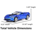 thumbnail image 4 of New Bright (1:8) Corvette Battery Radio Control Blue Sports Car, 60816U-B Child, 4 of 9